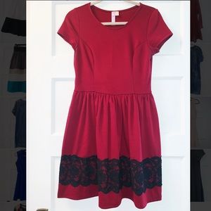 Alya Dress- Burgundy from Francesca's